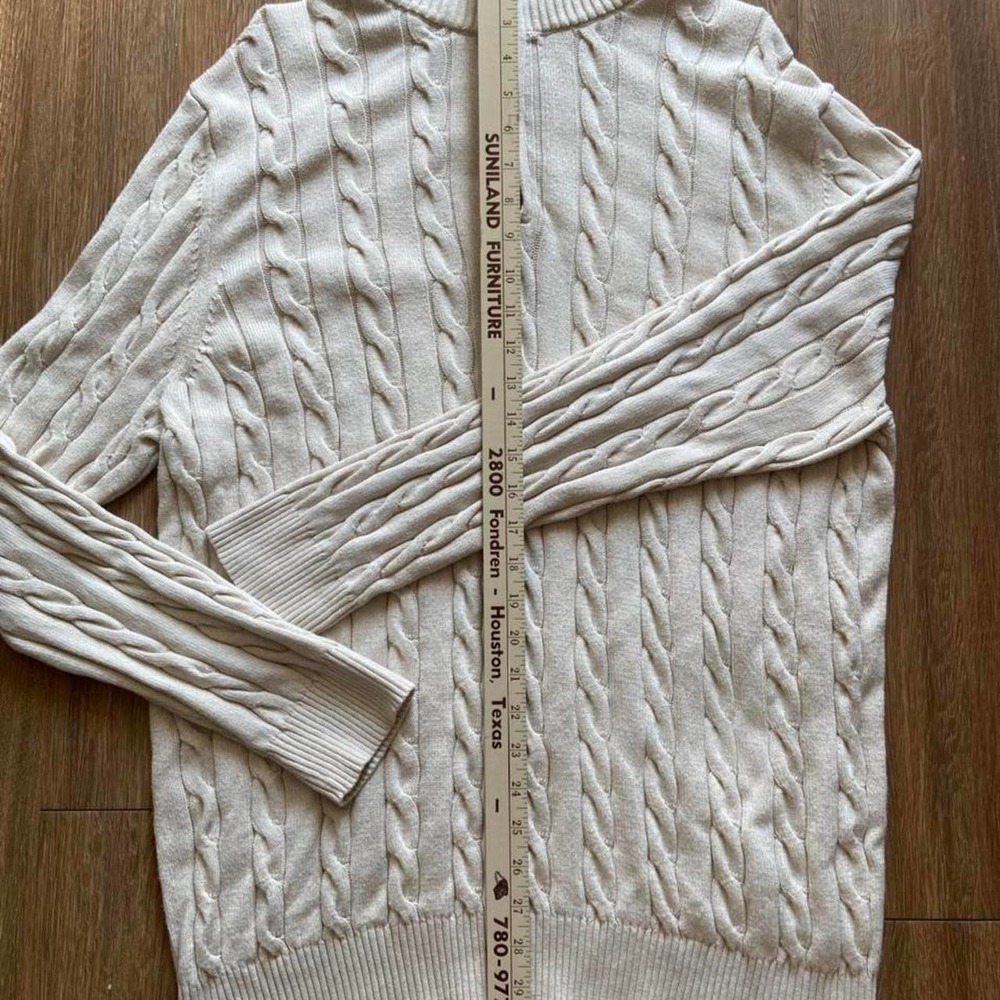 Size XL Brooks Brothers half zip cotton cable sweater